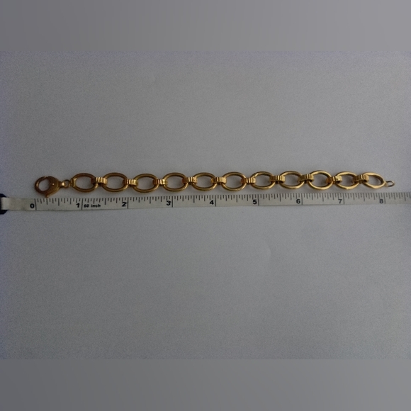 Bracelet 18 k gold 8 inches stamped - Picture 4 of 5